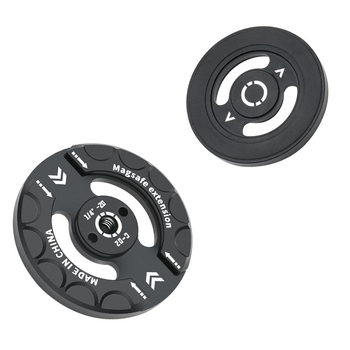 Suport auto pentru telefon – Bază magnetică MagSafe, interfață universală cu gaura de șurub 1/4, aliaj de aluminiu, două monturi cold shoe