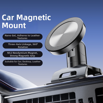 Magnetični držač za telefon za ploču automobila s ljepilnim držačem, 360° rotacija, MagSafe-kompatibilan, plastični univerzalni držač