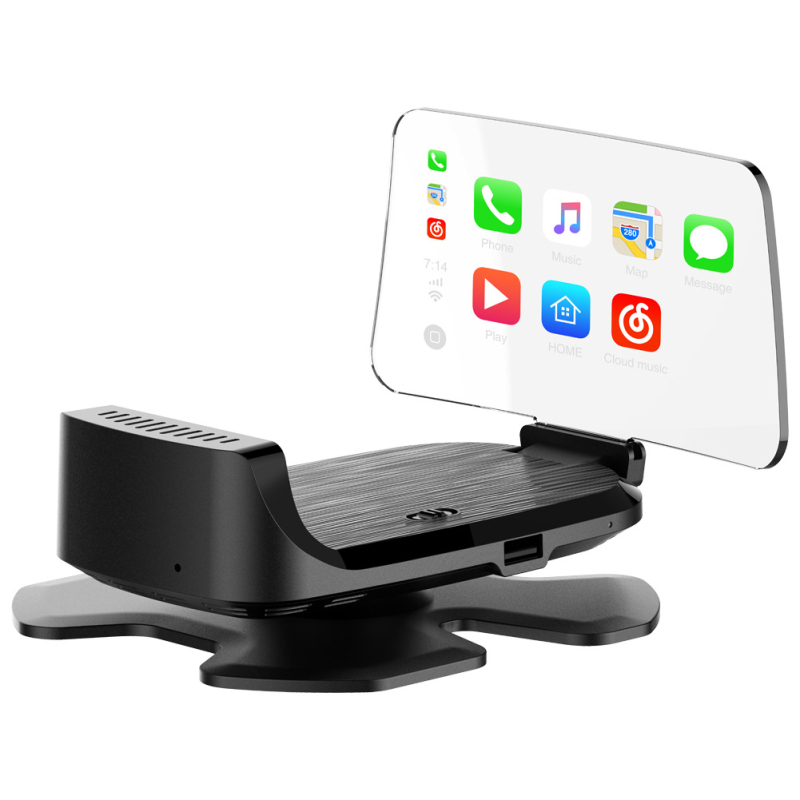 CarPlay HUD piederums ar baterijas barošanu un citu vadības režīmu