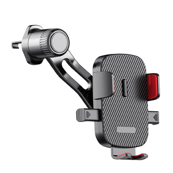 Suport auto pentru gură de ventilație cu tijă extensibilă cu dublă rotație, compatibil navigației, rotire de 360°, plastic