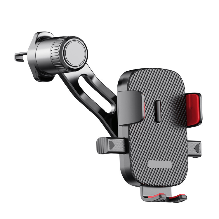 Suport auto pentru gură de ventilație cu tijă extensibilă cu dublă rotație, compatibil navigației, rotire de 360°, plastic