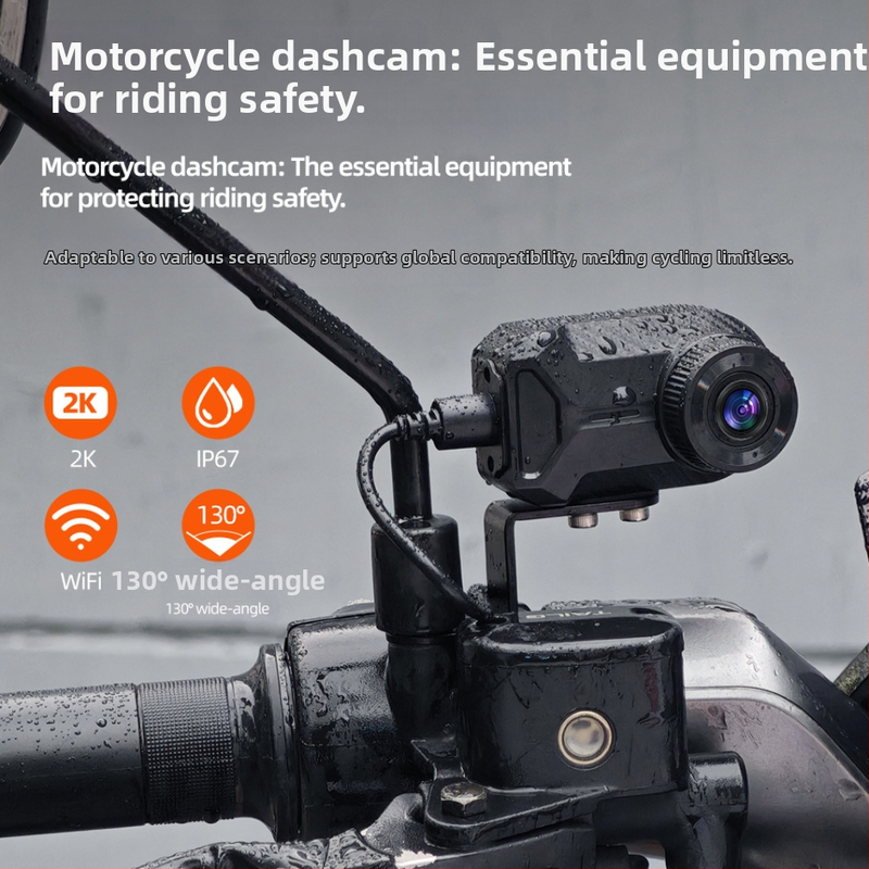 DVR za motocikl – model Mtdvr01, kut snimanja 120°, 300000 piksela, podržava SD karticu do 32 GB, težina 165 g