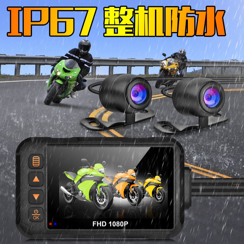 Camera pentru motocicletă SE60, unghi de vizualizare 120°, 3MP, înregistrare în buclă, montaj pe ghidon, până la 64GB card TF