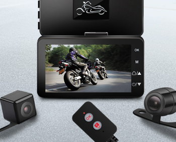 Motociklistička dash cam s prednjim i stražnjim montiranjem, 170° široki kut, TF kartica do 32GB, model pc31, napajanje 12V