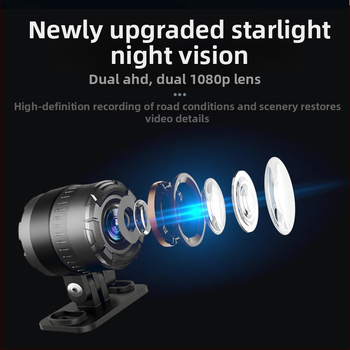 Motorkerékpár dash cam MT23C, 5MP, 140° látószög, 128GB tárhely, 8 óra felvétel