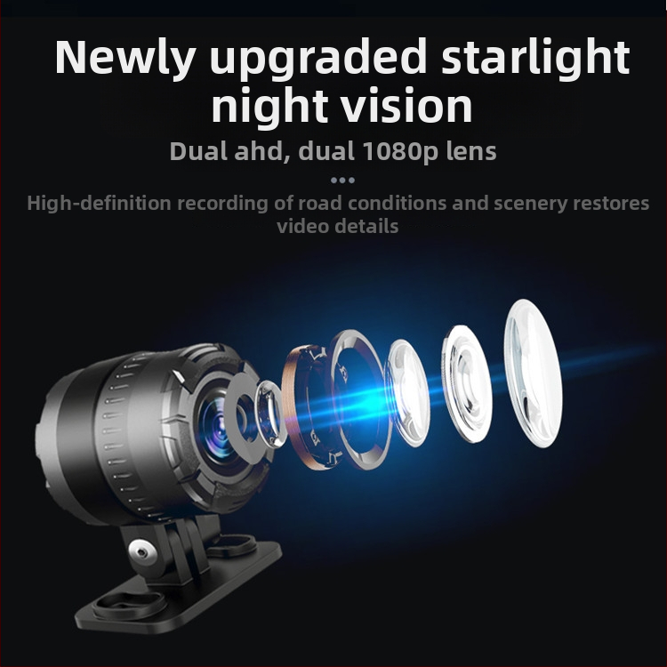 Motorkerékpár dash cam MT23C, 5MP, 140° látószög, 128GB tárhely, 8 óra felvétel