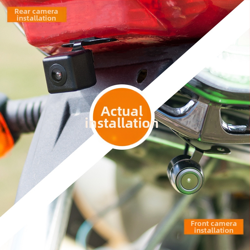 MT20 mootorratta dash-kamera kahe objektiiviga, veekindel, 120° vaatenurk, 2.0 MP, 3-tolline ekraan, juhtmega puldiga