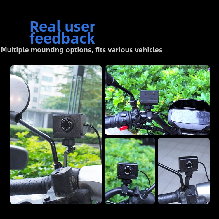 L3 vaizdo registratorius motociklui / elektriniam transportui, 140° matymo kampas, 2MP, TF kortelė, 256