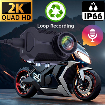 Motociklo ir elektromobilių vaizdo registratorius, nešiojama 2K HD kamera, vaizdo stabilizavimas, IP66 atsparus vandeniui, Wi‑Fi, 170° platus kampas, modelis M1