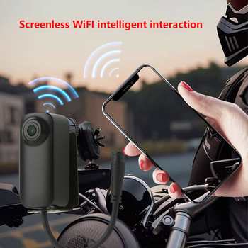 Motociklų ir paspirtukų vaizdo registratorius, 1296P, 170° matymo kampas, ciklinis įrašymas iki 8–128GB, maitinimas 8–35V, vandeniui atsparus su WiFi