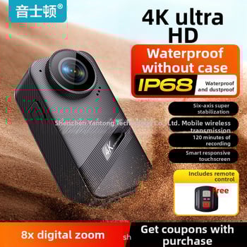 Inston S8 360° krūtinės tvirtinimo veiksmo kamera motociklams, TF atmintis, 4800 raiška, 96 minutės veikimo laikas