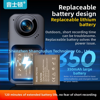 Inston S8 360° krūtinės tvirtinimo veiksmo kamera motociklams, TF atmintis, 4800 raiška, 96 minutės veikimo laikas