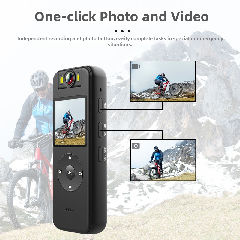 Z09 nešiojama Wi‑Fi kamera, 1080p, 1.4" LCD, TF kortelė, 5 valandų baterijos veikimo laikas