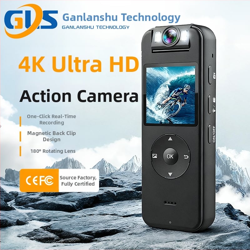 Z09 nešiojama Wi‑Fi kamera, 1080p, 1.4" LCD, TF kortelė, 5 valandų baterijos veikimo laikas