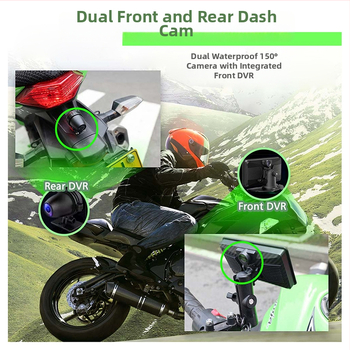 M530 motociklo vaizdo registratorius su priekinėmis ir galinėmis kameromis, belaidis CarPlay, naktinis matymas, atsparus vandeniui