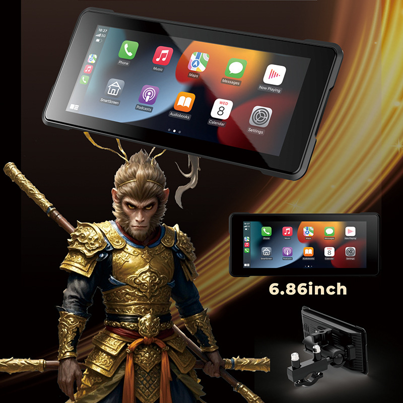 M530 motociklo vaizdo registratorius su priekinėmis ir galinėmis kameromis, belaidis CarPlay, naktinis matymas, atsparus vandeniui