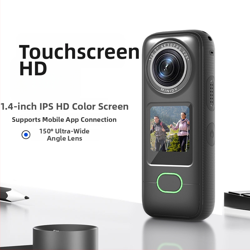 Akciókamera 1080p videó, 1,4 hüvelykes érintőképernyő, széles látószögű objektív, Wi‑Fi, microSD tárhely