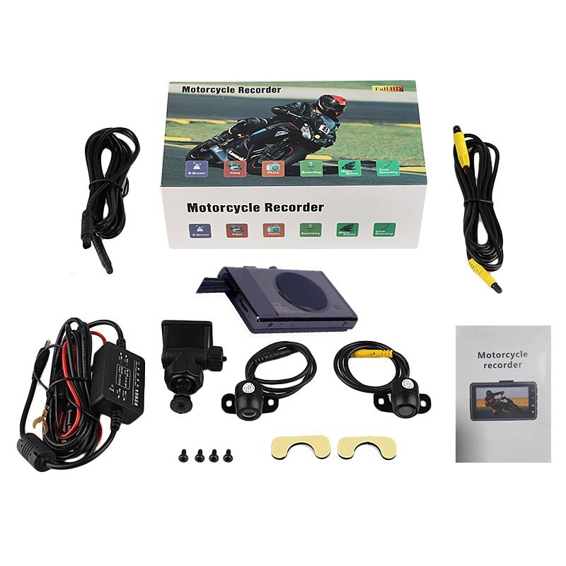 SE600 motociklų vaizdo registratorius su dviguba objektyvu, atsparus vandeniui, 120° matymo kampas, 3MP