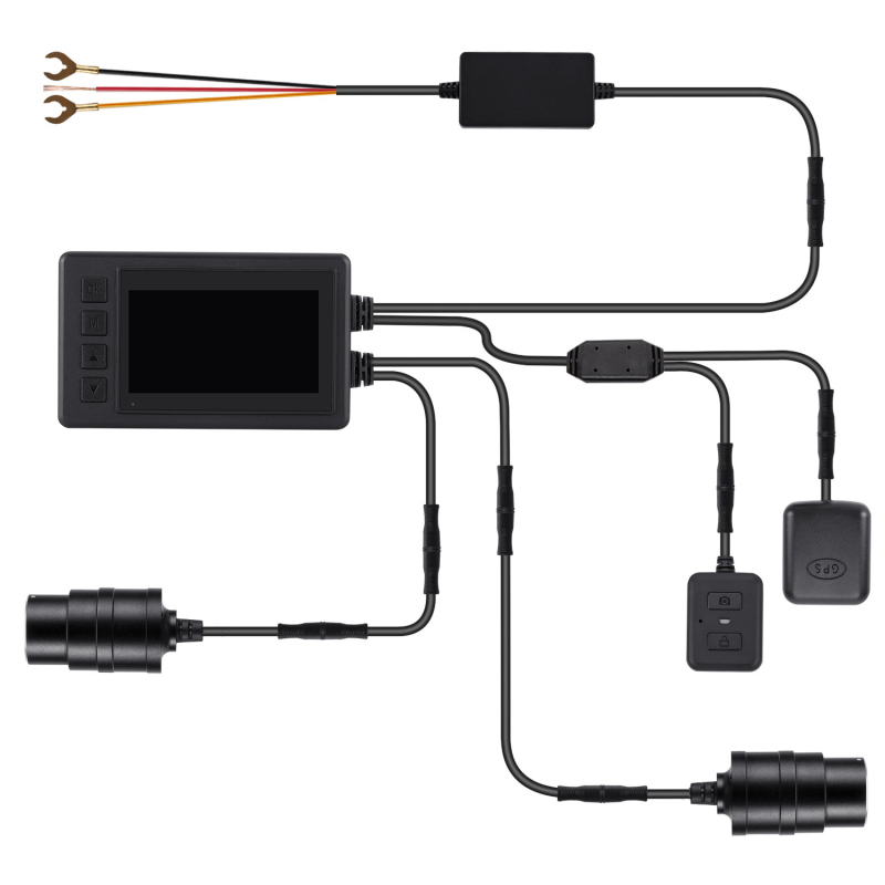 M580 motociklistički DVR, 12 MP, 170° širokokutni snimanja, podrška do 64 GB TF kartice, WiFi s aplikacijom, GPS, USB prijenos podataka, 12V napajanje