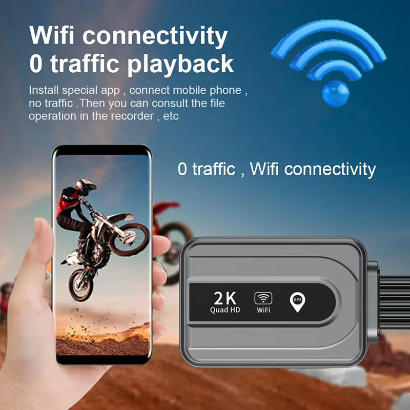 DVR za motocikl s GPS parkiranjem — V-11, 160° vidno polje, 5 MP senzor, petlja snimanja, podržava SD karticu do 256 GB
