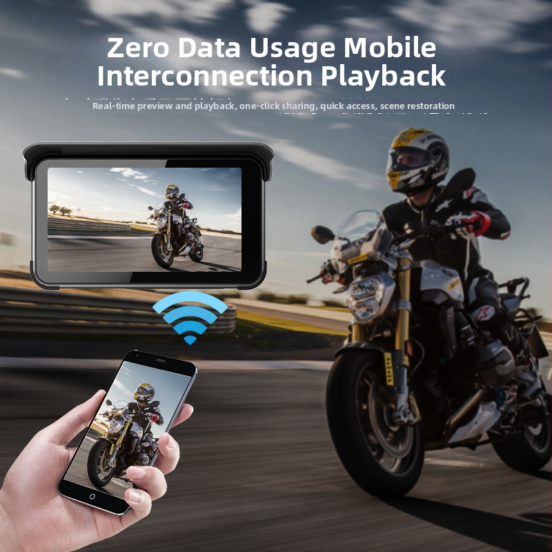 KT80 kamera za motocikl s bežičnim CarPlay, navigacijom i TPMS — 2K HD snimanje