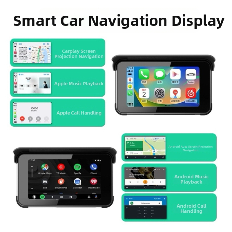 KT80 kamera za motocikl s bežičnim CarPlay, navigacijom i TPMS — 2K HD snimanje