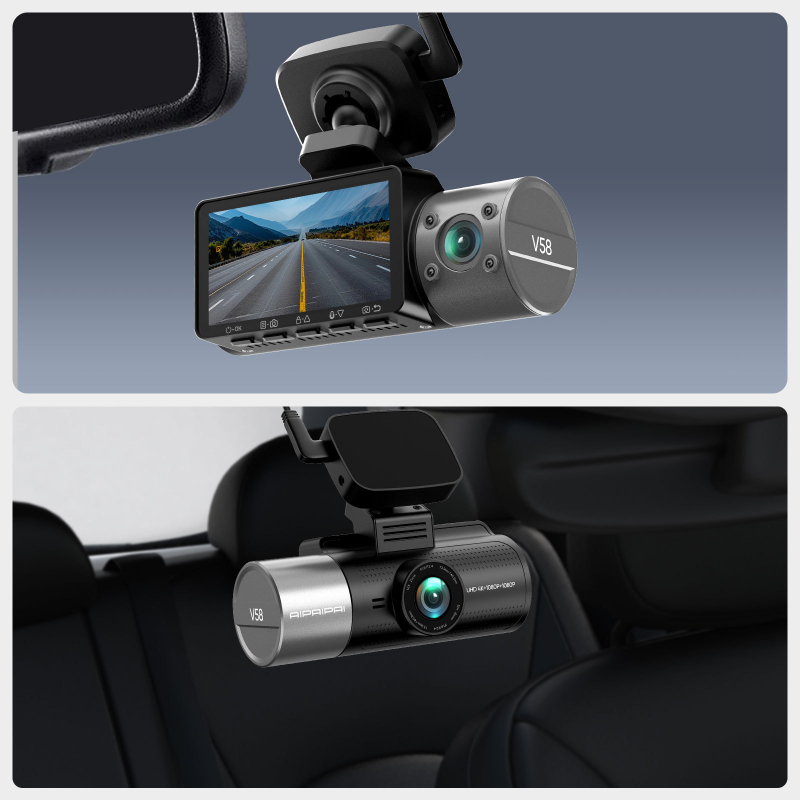 V584K tro-kameraski auto dashcam s detekcijom pokreta, optimizirana verzija Vantrue N4 Pro, dvostruka kamera