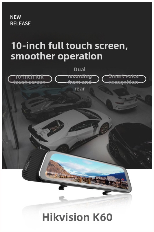 K60 monitorovací rekordér, 170° širokouhlý uhol, 5 MP senzor, TF karta až do 128 GB