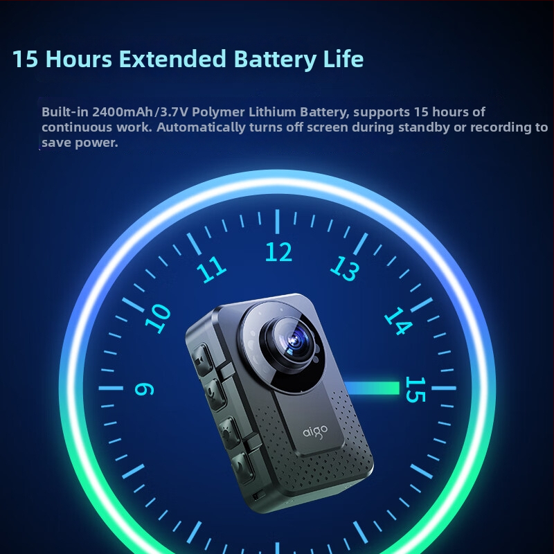 Patriot policajná kamera na telo, HD prenosná kamerka na hrudník, 120° uhol, 1440p, podpora TF karty, viac objektívov