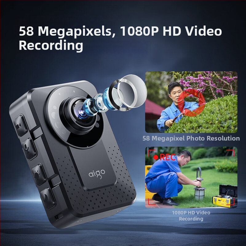 Patriot policajná kamera na telo, HD prenosná kamerka na hrudník, 120° uhol, 1440p, podpora TF karty, viac objektívov