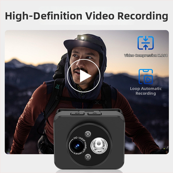 Galvas stiprinātas HD kamera D8, 90° skata leņķis, 128 GB, 16 stundu ieraksts, SD kartes atbalsts