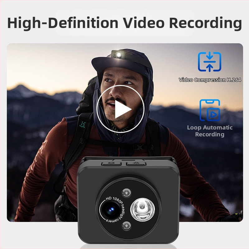 Galvas stiprinātas HD kamera D8, 90° skata leņķis, 128 GB, 16 stundu ieraksts, SD kartes atbalsts