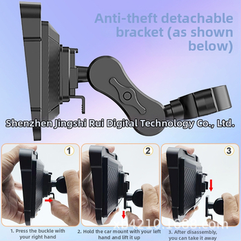 Belaidis CarPlay navigacija motociklui, IP67 atsparus vandeniui, nešiojamas ekrano, palaiko TF kortelę iki 64GB, 12V maitinimas