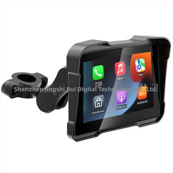 Belaidis CarPlay navigacija motociklui, IP67 atsparus vandeniui, nešiojamas ekrano, palaiko TF kortelę iki 64GB, 12V maitinimas