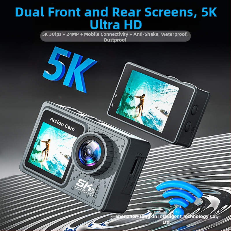 Nothing Y502aa-g Veiklos kamera su stabilizavimu, 16MP, LCD 2.0/1.3 colio, TF kortelės saugykla, 90 minučių veikimo laikas