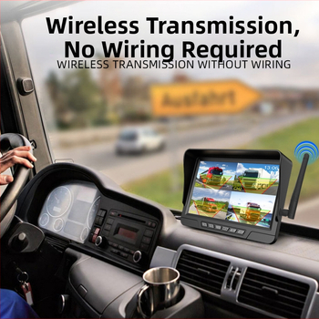 Belaidė sunkvežimio vaizdo registratorius su dviejų objektyvų sistema, 1080p, 120° matymo kampas, starlight naktinis vaizdas, 24V maitinimas