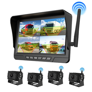 Belaidė sunkvežimio vaizdo registratorius su dviejų objektyvų sistema, 1080p, 120° matymo kampas, starlight naktinis vaizdas, 24V maitinimas