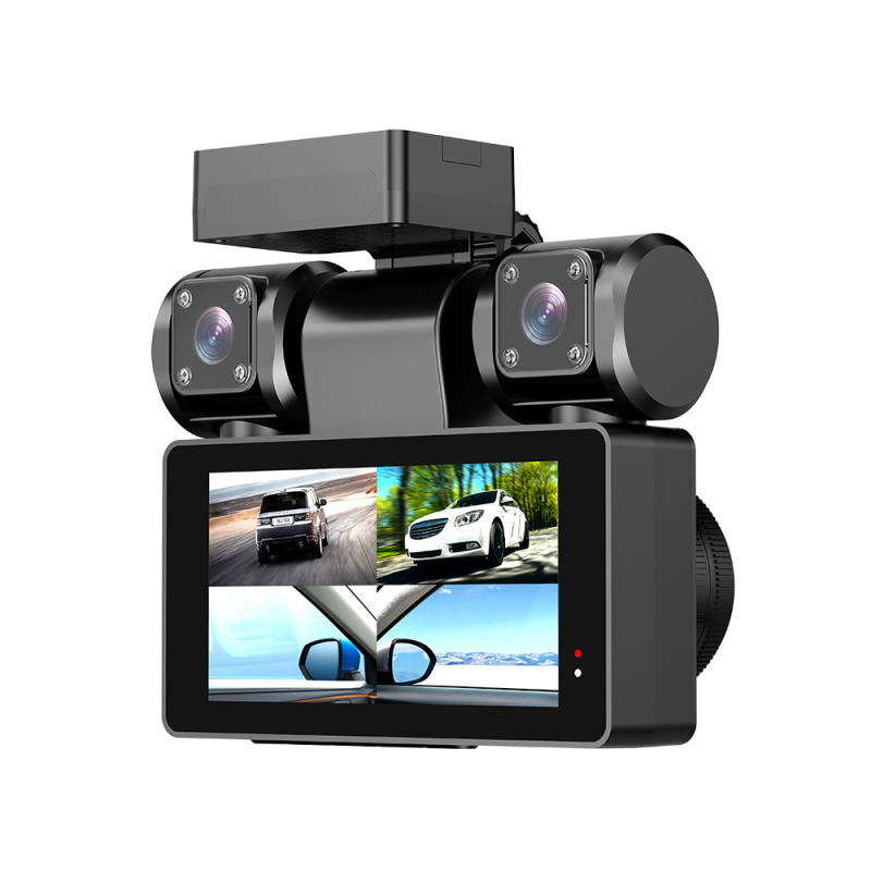 Automobilio dash cam su trim kameromis, 1080p, 170° platus kampas, WIFI, naktinis matymas