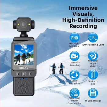 Jiakasi DV01 rankinė sporto kamera su stabilizacija – 1080p įrašas, 2MP nuotraukos