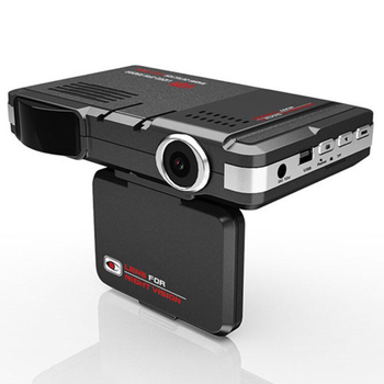 2-in-1 radarų detektorius ir automobilių vaizdo registratorius; 120° matymo kampas; 720p įrašas; USB/HDMI sąsaja; 2,7 colių ekranas