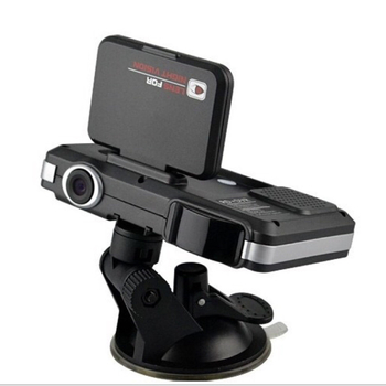 2-in-1 radarų detektorius ir automobilių vaizdo registratorius; 120° matymo kampas; 720p įrašas; USB/HDMI sąsaja; 2,7 colių ekranas