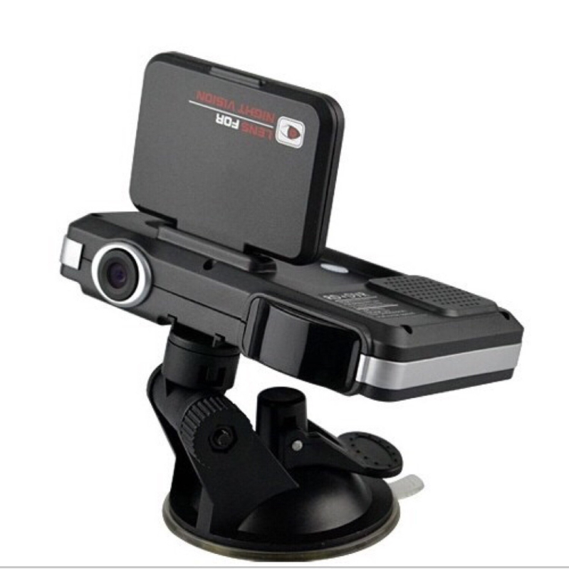 2-in-1 radarų detektorius ir automobilių vaizdo registratorius; 120° matymo kampas; 720p įrašas; USB/HDMI sąsaja; 2,7 colių ekranas