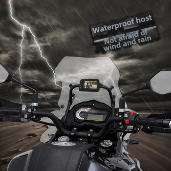 MT-55 Motociklo vaizdo registratorius su priekinėmis ir galine 120° platus kampas dviguba kamera, 2MP, iki 64GB, maitinimas 12–24V