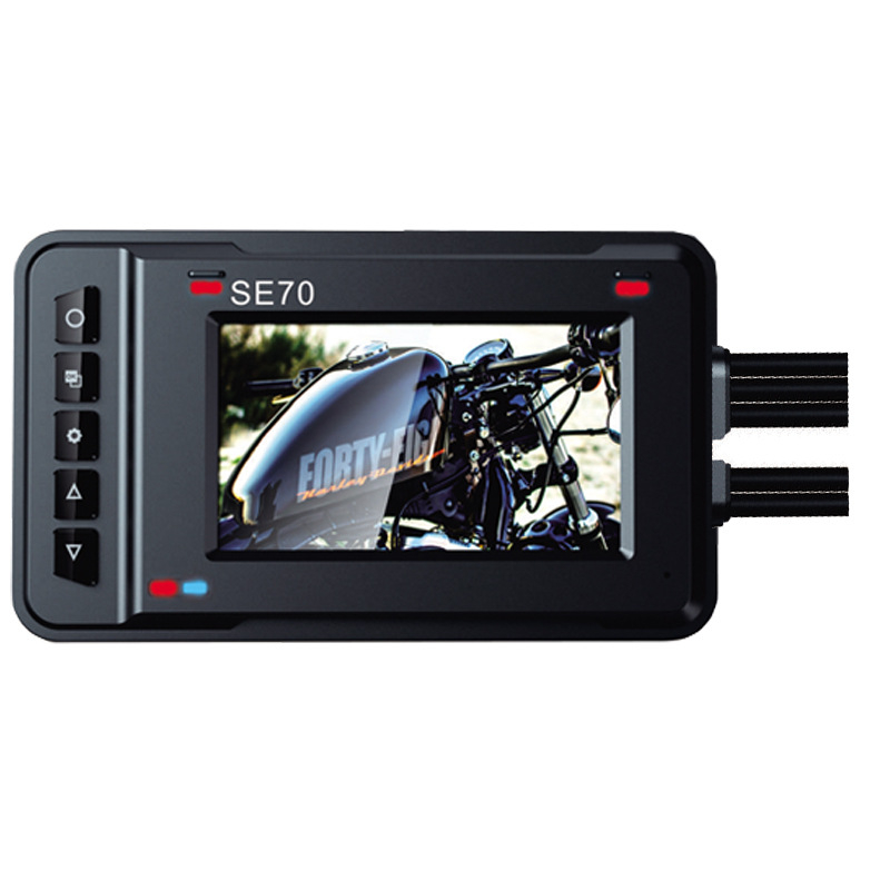 Motociklo vaizdo registratorius su ADAS ir BSD aklųjų zonų įspėjimu, 2K HD, GPS sekimas, atsparus vandeniui