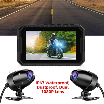 Motociklo vaizdo registratorius: 170° matymo kampas, USB jungtis, TF atminties kortelė iki 64GB, 30fps, ciklinis įrašymas