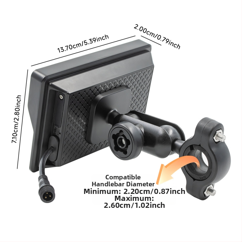 Bezdrôtový CarPlay pre motocykel: GPS navigácia, Bluetooth, dotykový displej, vodotesný