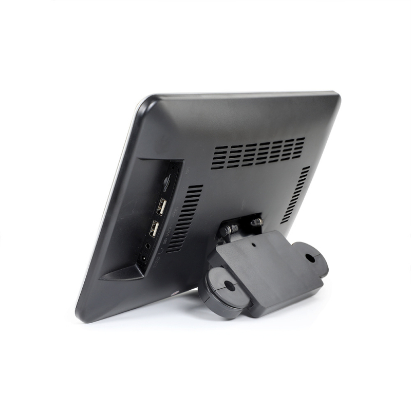 Autófejtámla monitor HRX1003M, felbontás 1024x600, CVBS bemenet, LED háttérvilágítás, fém + műanyag