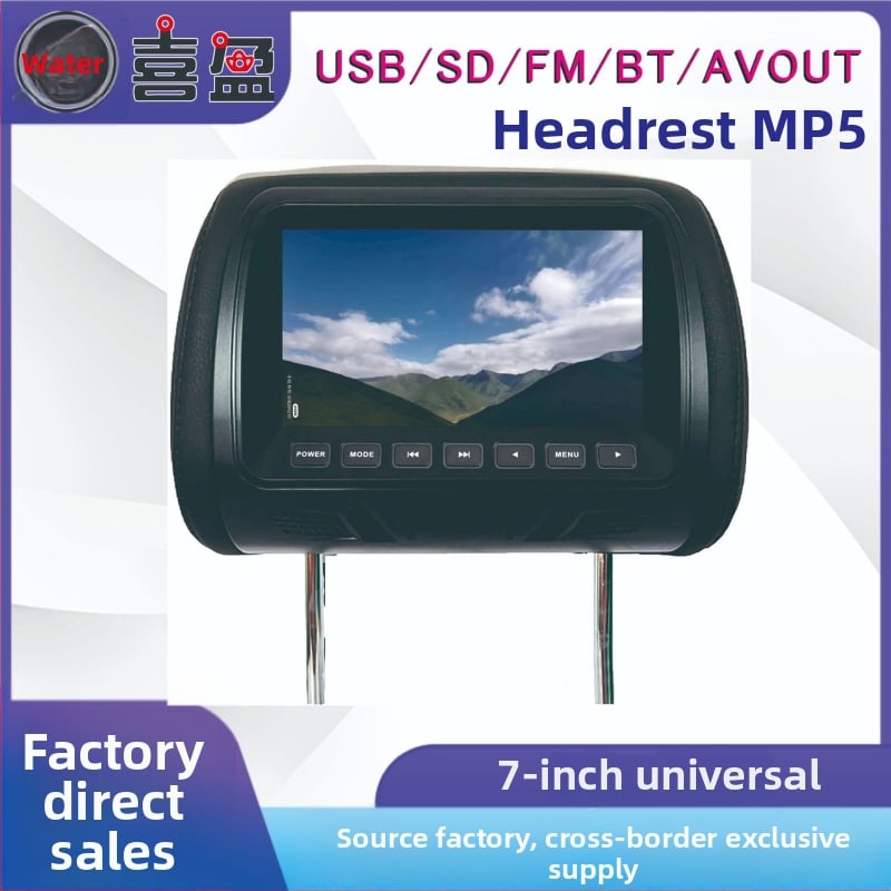 Autós fejtámla kijelző XM-779U - TFT-LED, 1024x600 felbontás, AV bemenet, PAL/NSTC/AUTO, Súly 1.06