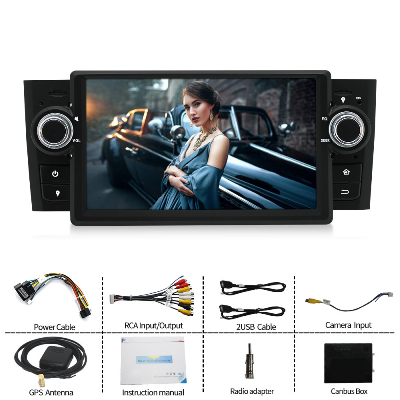 Fiat Punto Linea 2007-2012 Android MP5 auto glavna jedinica s IPS zaslonom na dodir, 12V, 4x50W, OEM prilagodba