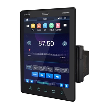 Automobilinis MP5 multimedijos blokas su IPS HD kapacitiniu jutikliniu ekranu, palaiko Apple CarPlay ir Android Auto, USB/TF failų atkūrimas, 12V maitinimas